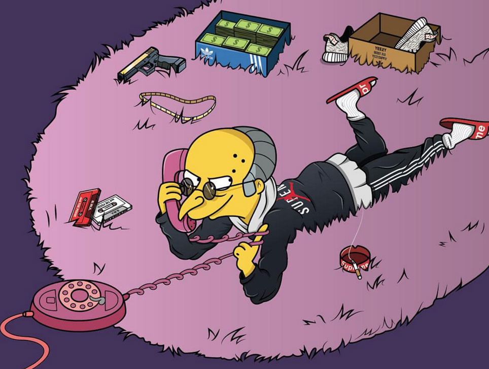 The Simpsons Get Illustrated Wearing BAPE, SUPREME and ...