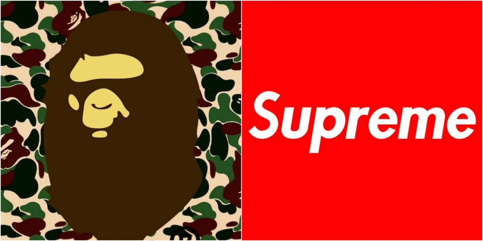 Supreme x bape clearance logo