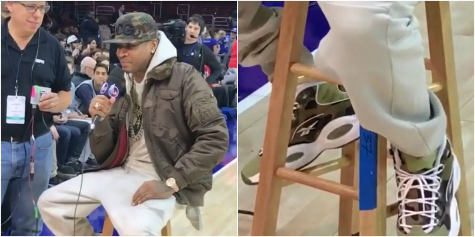 Natur Juster forbedre Allen Iverson Wears Bape x Reebok Question Mid Shoes to Hall of Fame Night  – aGOODoutfit