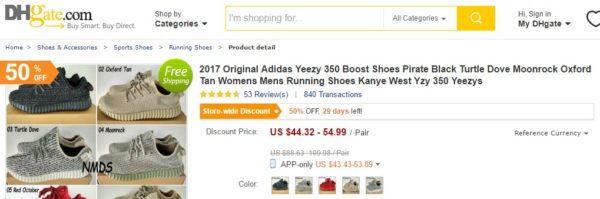 bought fake yeezys on ebay