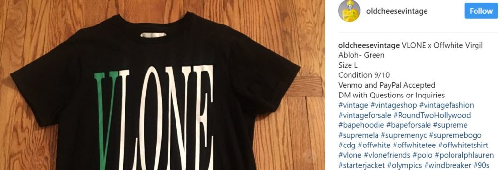 Places to buy VLONE - Social Media