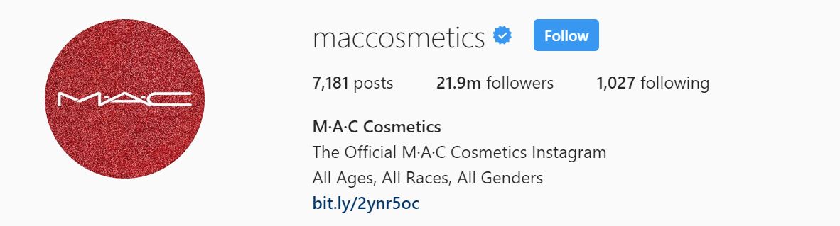 MAC Cosmetics - Most Popular Makeup Brand Instagram Accounts with the Most Followers
