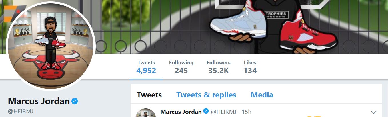 Marcus Jordan - Sneakerhead Twitter Account