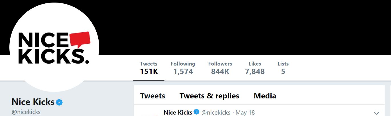 Nice Kicks - Sneakerhead Twitter Account