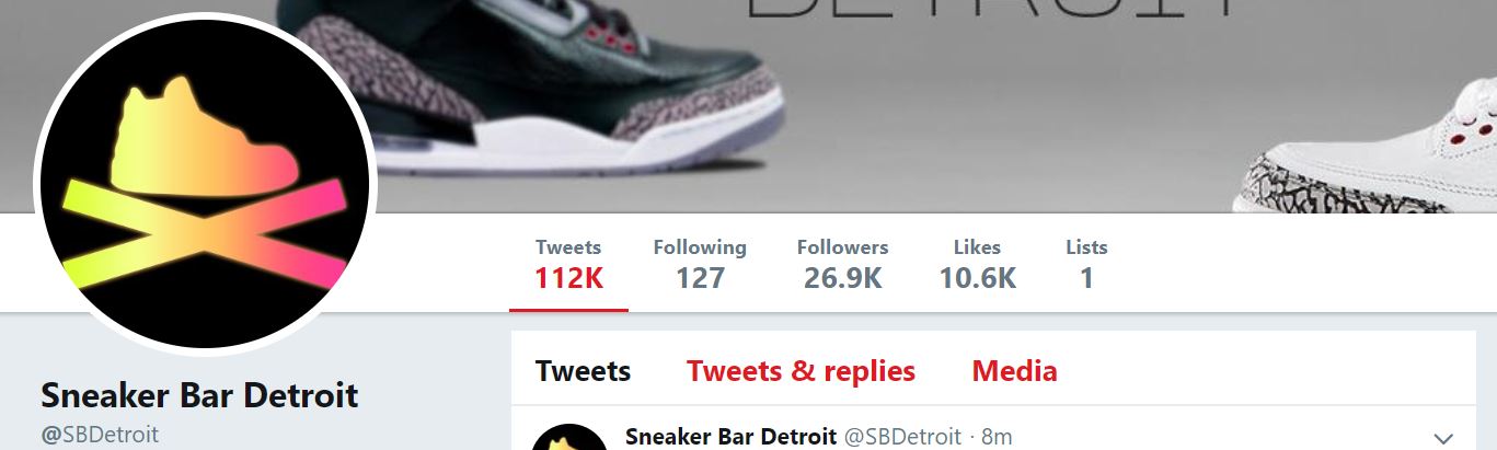 Sneaker Bar Detroit - Sneakerhead Twitter Account