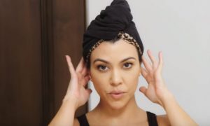 Kourtney Kardashian nighttime skincare routine