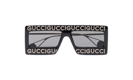 Gucci Square-Frame Sunglasses with Swarovski Crystals