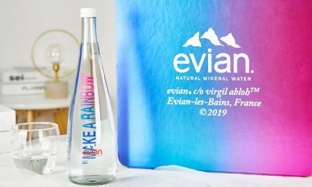 Virgil Abloh Evian Water Bottle, Shoulder Bag, Box