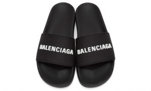 Balenciaga Logo Two-Tone Pool Slides