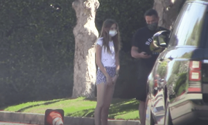 Ben Affleck and Daughter Quarantine Walk