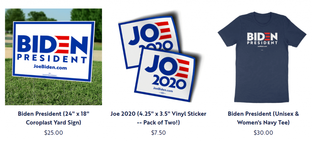Joe Biden Merchandise Presidential Election 2020 - joebiden.com