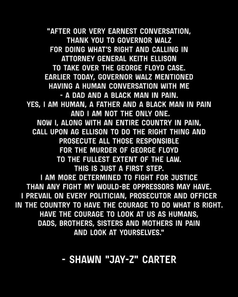 Jay-Z Statement on George Floyd