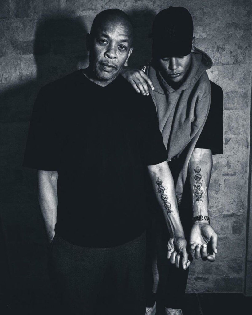 Dr. Dre Son Truice Young Matching Tattoos