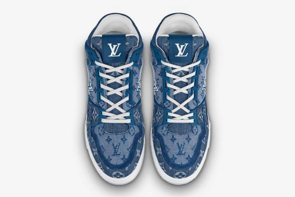 Take a closer look at Virgil Abloh's new reworked Louis Vuitton 408 sneaker  in monogrammed blue denim. 👖👟, By HYPEBEAST