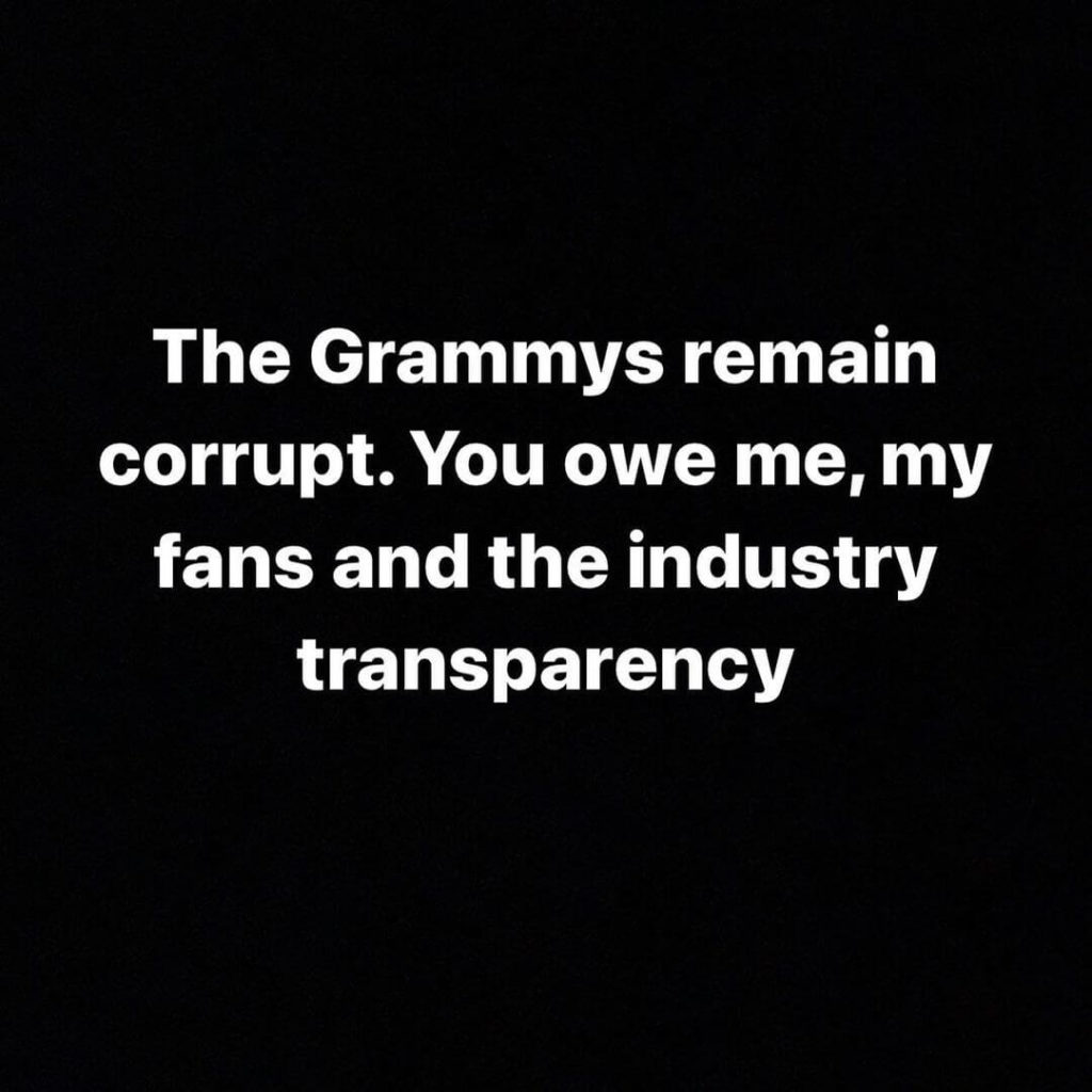 The Weeknd Grammy Awards Corrupt