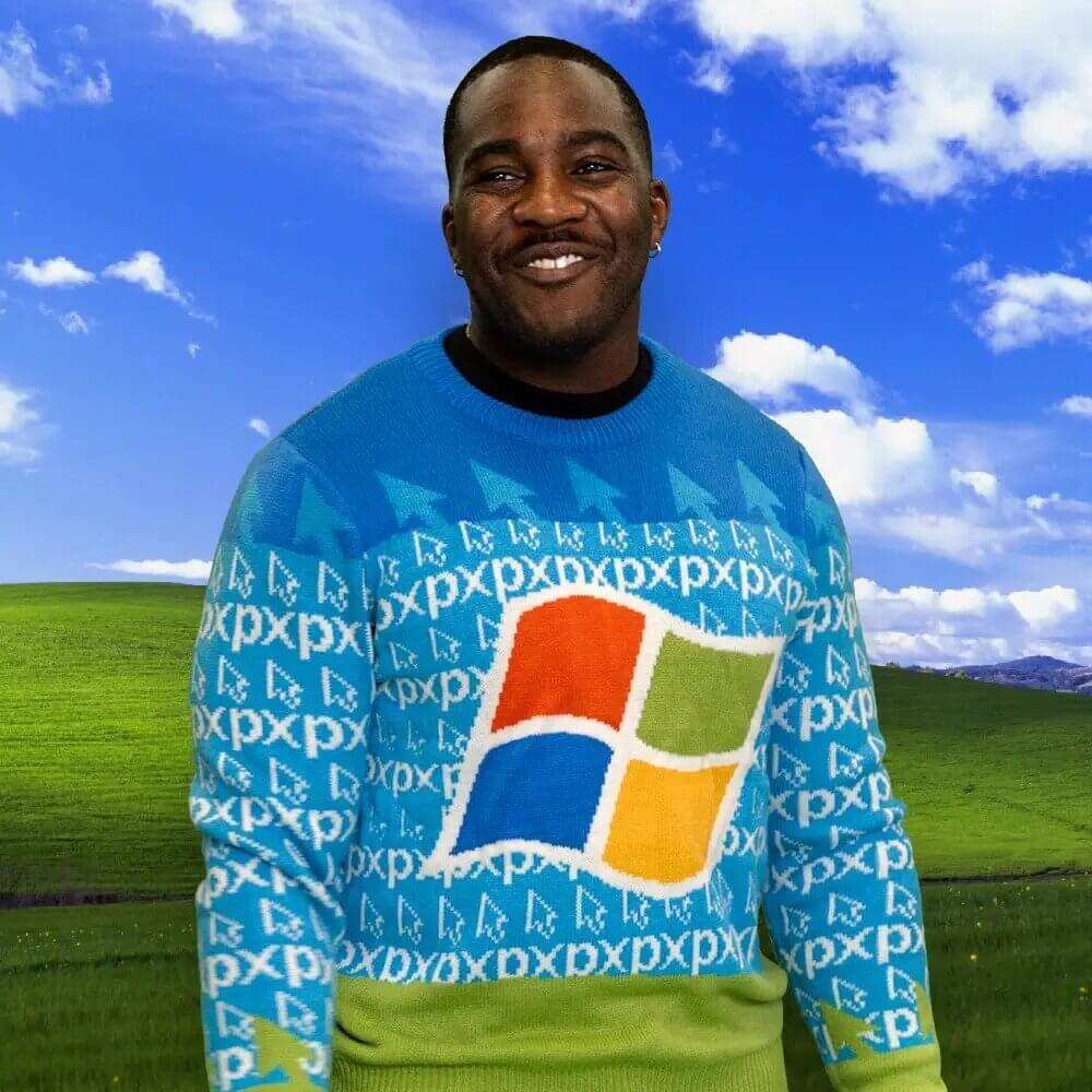 Microsoft Ugly Christmas Sweater Windows XP