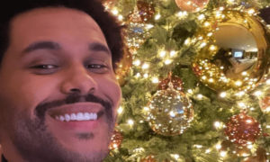 The Weeknd Decorates Christmas Tree