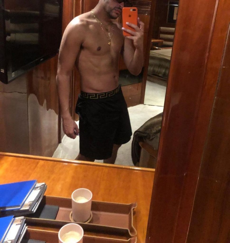 Bad Bunny Shows Off Physique In New Shirtless Selfie aGOODoutfit