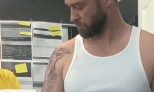 Justin Timberlake Fake Tattoo Palmer