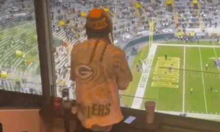 Lil Wayne Celebrates Green Bay Packers