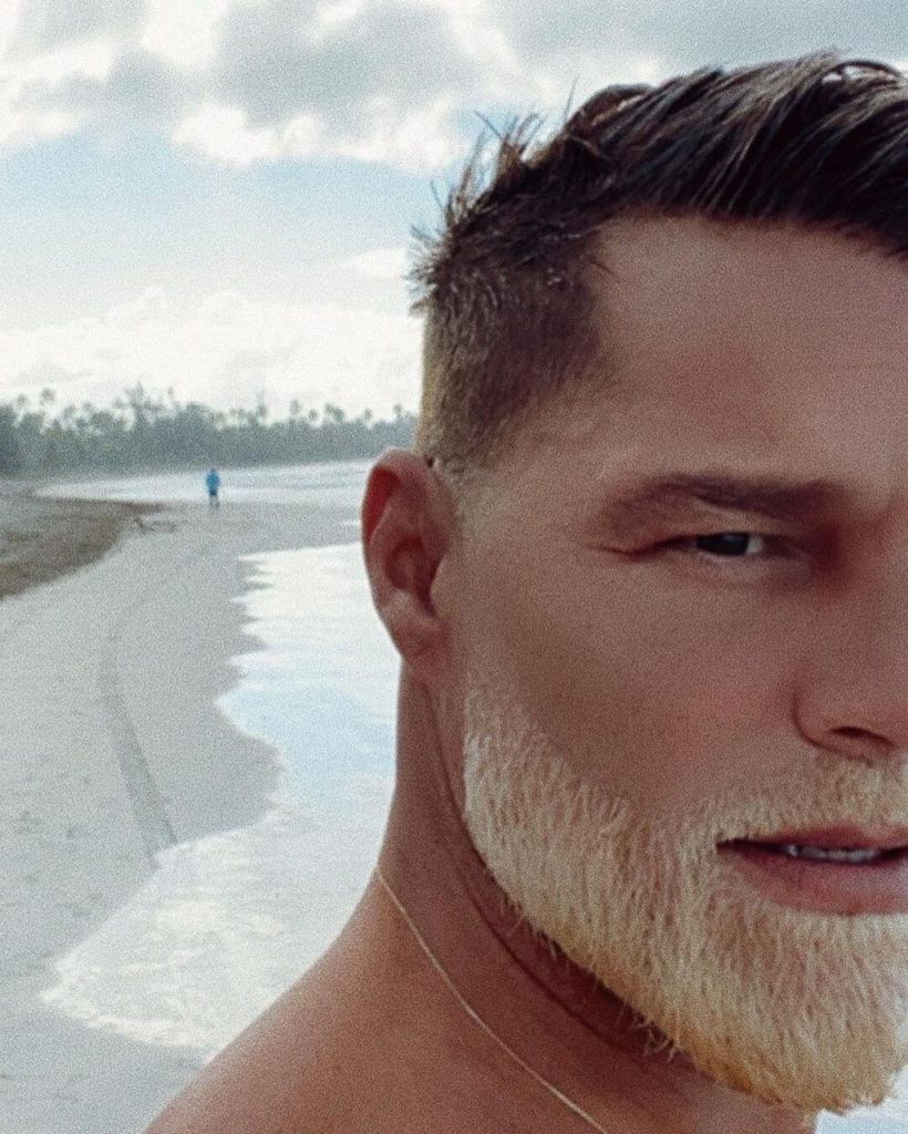 Ricky Martin Blond Beard