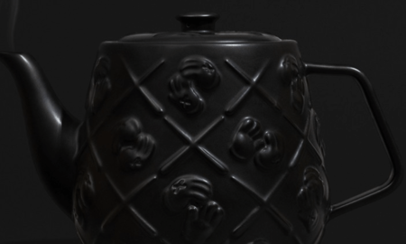KAWS AllRightsReserved teapot black