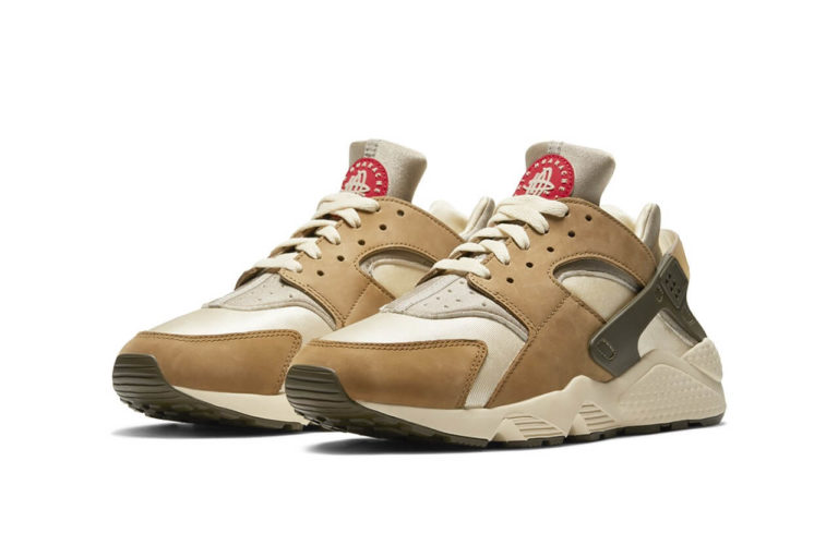 NIKE STUSSY AIR HUARACHE LE DESERT OAK 茶+rh.cesba-queretaro.edu.mx