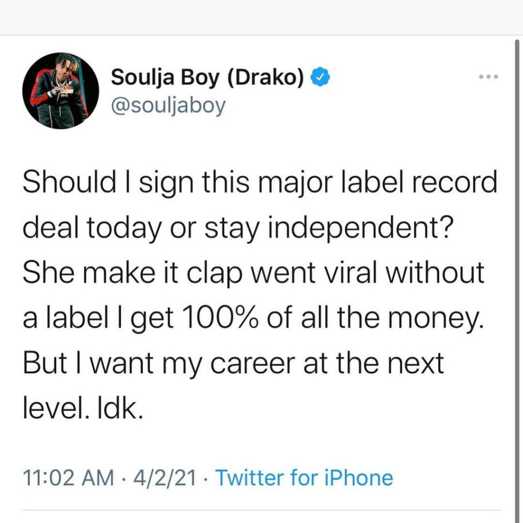 Soulja Boy major label