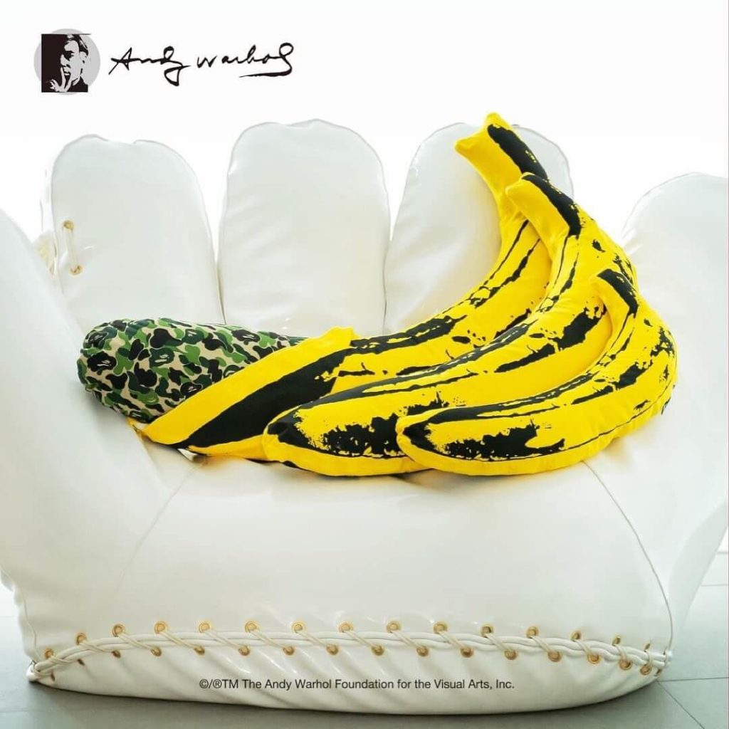 BAPE Andy Warhol banana cushion (2)