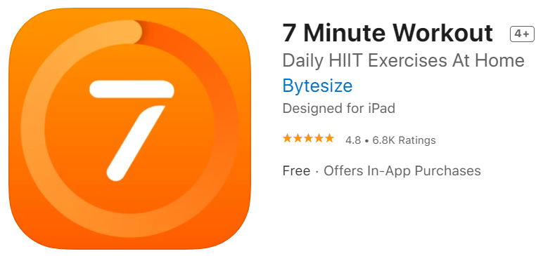 Best Fitness Apps for Millennials - 7 Minute Workout