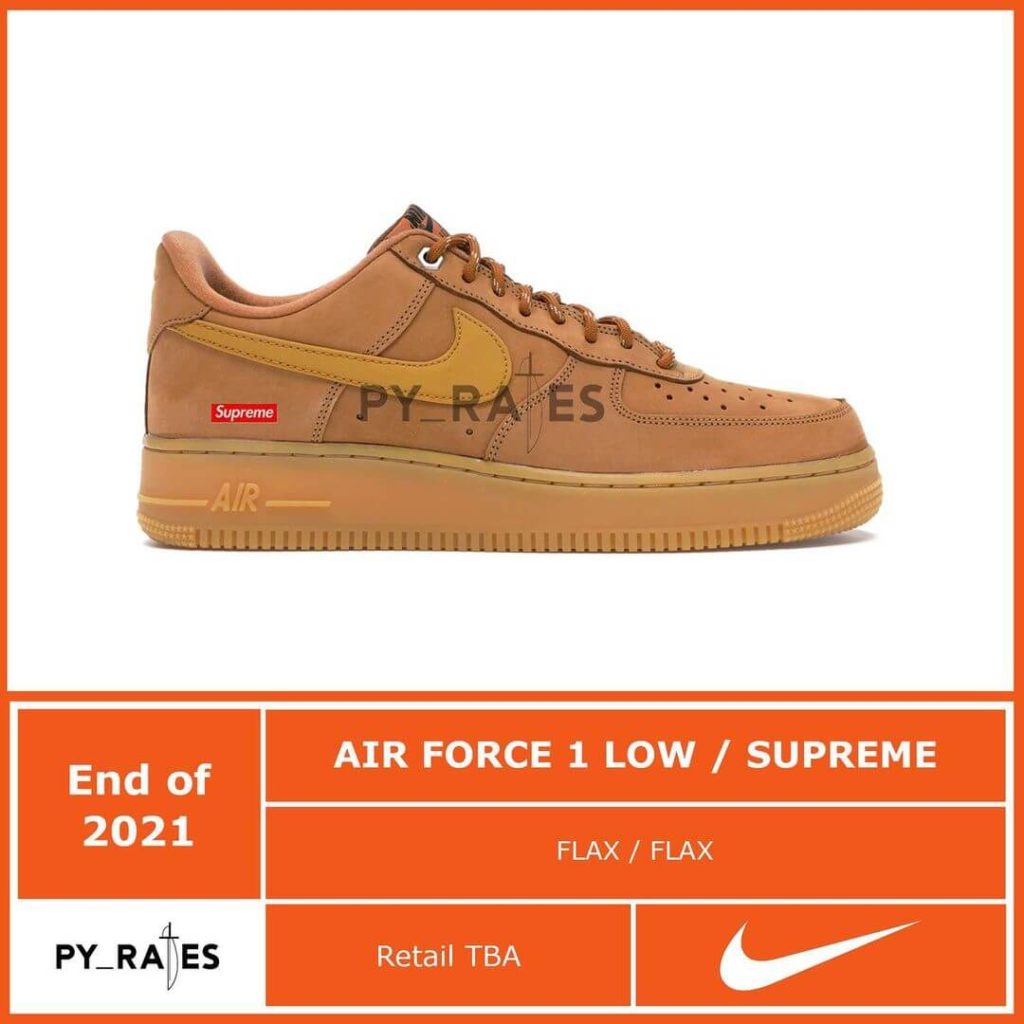 Supreme x Nike Air Force 1 “Flax” First Look – aGOODoutfit