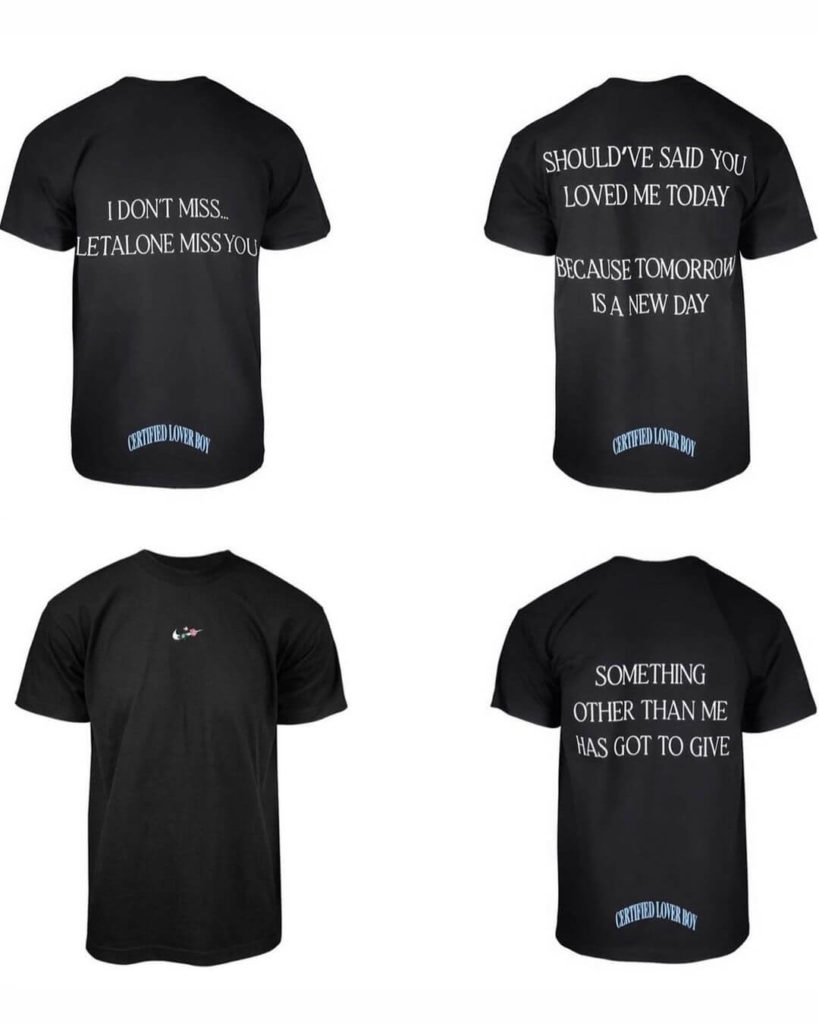 Drake Unveils ‘Certified Lover Boy’ x Nike T-Shirts – aGOODoutfit
