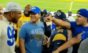 Rams Chargers fans fight