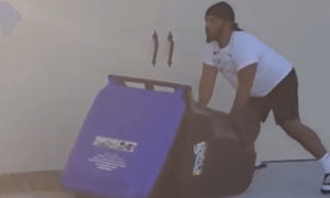 Florida Man trash can