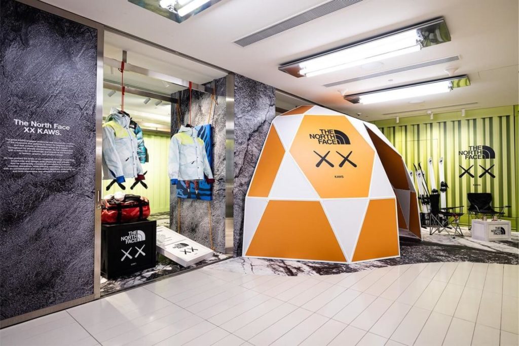 The North Face KAWS pop-up store