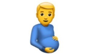 pregnant man emoji apple