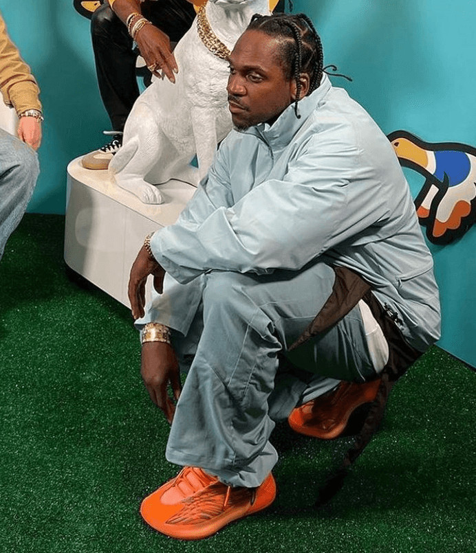 Pusha T adidas Yeezy Quantum Orange