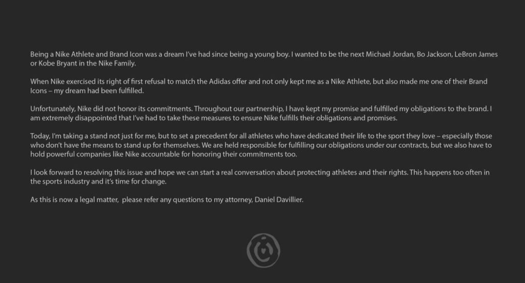 Odell Beckham Jr sues Nike
