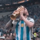Messi Lifts World Cup Trophy