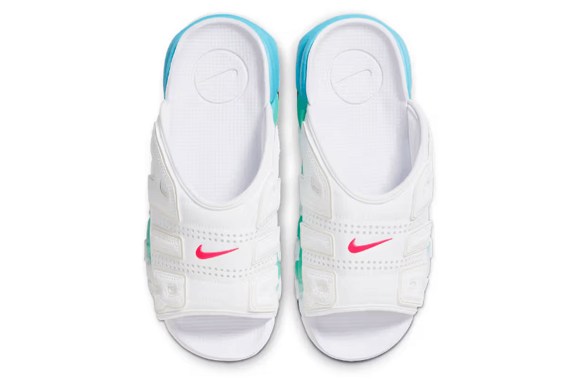 Nike Air More Uptempo Slides Aqua Teal (2)