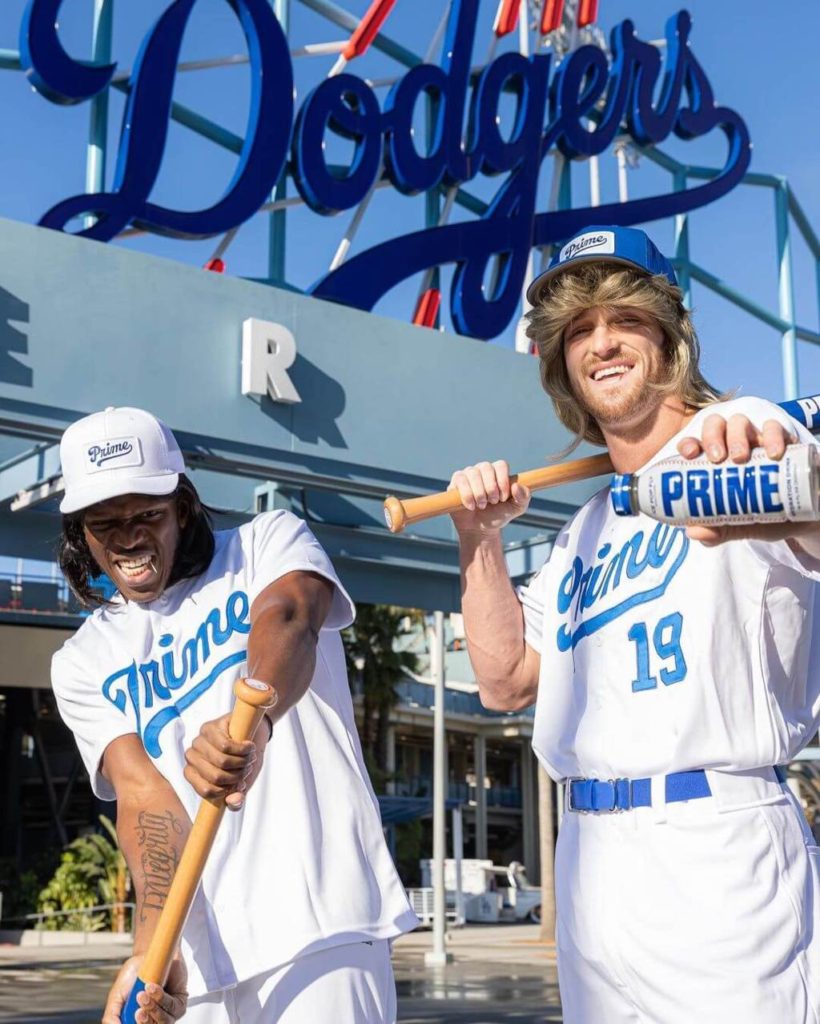 Logan Paul and KSI’s PRIME Named Official Sports Drink of the Dodgers