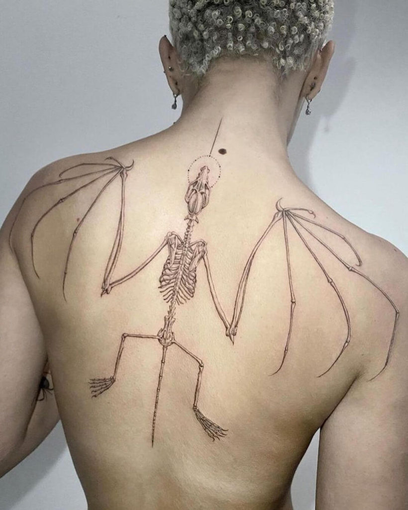 Doja Cat bat tattoo